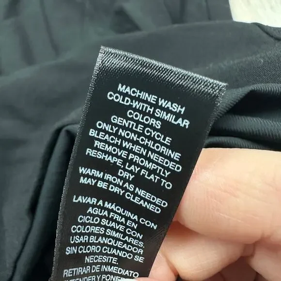 NWT WHBM Black Sleeveless Sheath V-Neck Workwear Elegant Date Cocktail Dress 4 - Picture 9 of 14